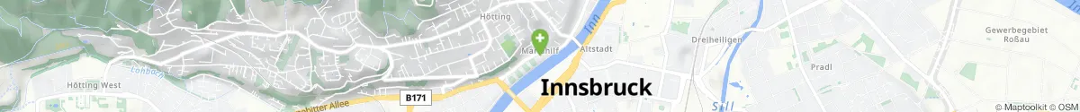 Kartendarstellung des Standorts für Apotheke Mariahilf in 6020 Innsbruck